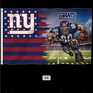 NFL Giants Flag with Red and Blue Design